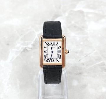 Cartier 18k Tank Solo Watch 18K Pink Gold Small W5200024 155425936 [P]