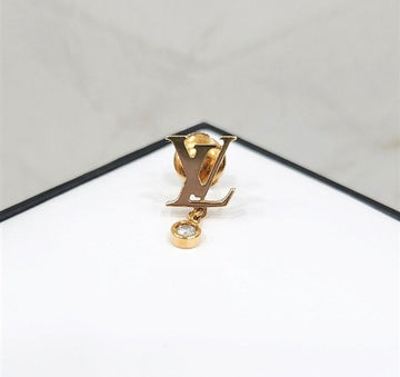 LOUIS VUITTON ダイヤ イーデル ブラッサム LV スタッズ ピアス Q96495 136050985 [P]