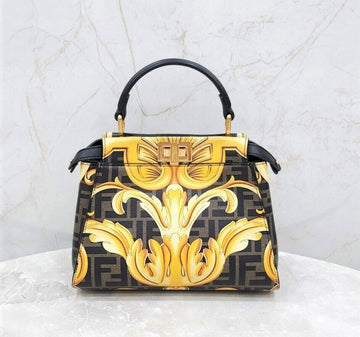Fendi Versace FF Pendant Peekaboo Tote Shoulder Bag 8BN321 141889732 [P]