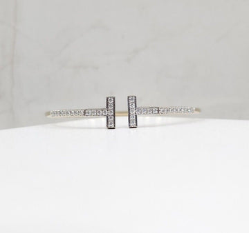 TIFFANY & CO Pavé-Diamant-Wire-Bangle-Armband M 73122376 155746586 [P]