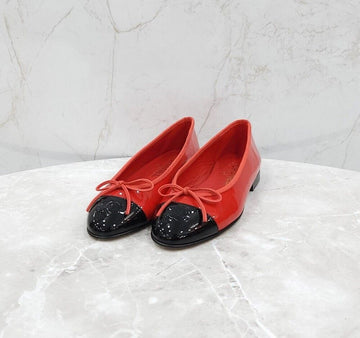 CHANEL エナメルバレリーヌフラットシューズ G02819 155315270 [P]