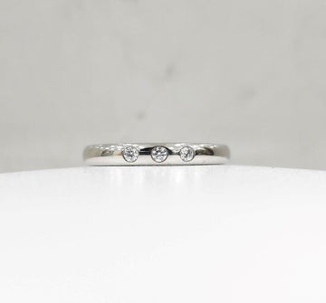 TIFFANY & CO ダイヤモンド 3P プラチナ エルサ ペレッティ バンド リング 6号 150947075 [P]