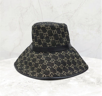GUCCI GG Denim Wide Bucket Hat S 679455 140784140 [P]