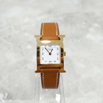HERMES アワーウォッチスモール25MMチェスナットゴールド 157386645 [P]