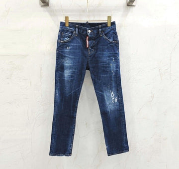 DSQUARED2 Cool Girl Painted Logo Patch Cropped Jeans 130287477 [P]
