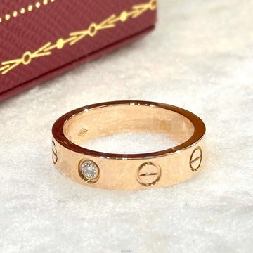 CARTIER ラブ 1Pダイヤ リング スモール 47号 J060501 157423357 [P]