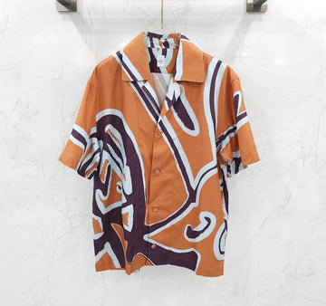 Berluti Men's Silk Short Sleeve Shirt with Screeto Printing 155231030 [P]