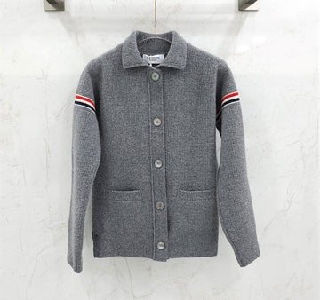 Thom Browne Wool Cashmere Cotton Loopback Work Jacket Light Gray 146759005 [P]