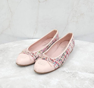 CHANEL ツイードバレリーナフラットシューズ G02819 150500918 [P]