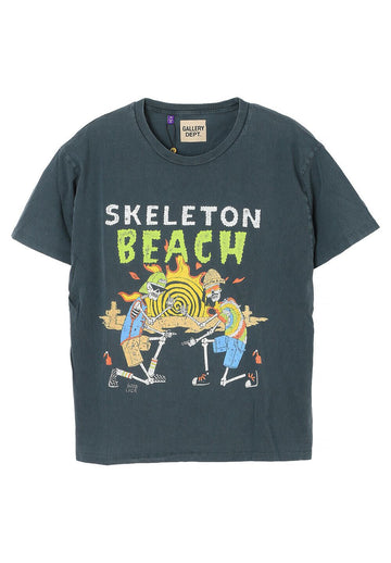 GALLERY DEPT SKELETON BEACH Kurzarm T-Shirt Vintage Schwarz 124800144 [P]