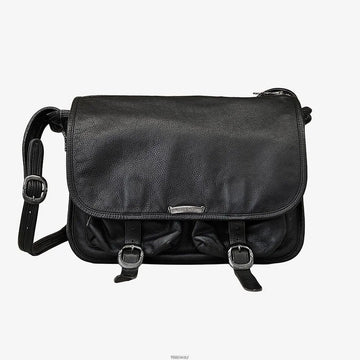 CHROME HEARTS Gunslinger Messenger Schultertasche Schwarz Leder 158982774 [P]