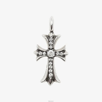 CHROME HEARTS Unused Tiny Cross Pendant Pavé Diamant Silber L778V2R4 158982918 [P]