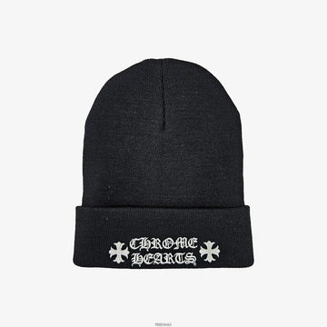 CHROME HEARTS Gestickte Beanie Schwarz NY2J1R5T 158982954 [P]