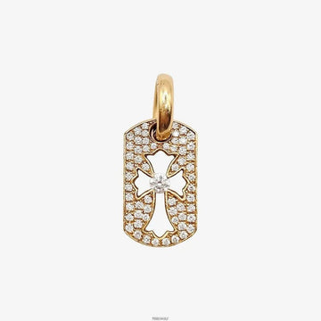 CHROME HEARTS Dogtag Full Pave +1P Large Diamond PMWRQ6F4 158982972 [P]