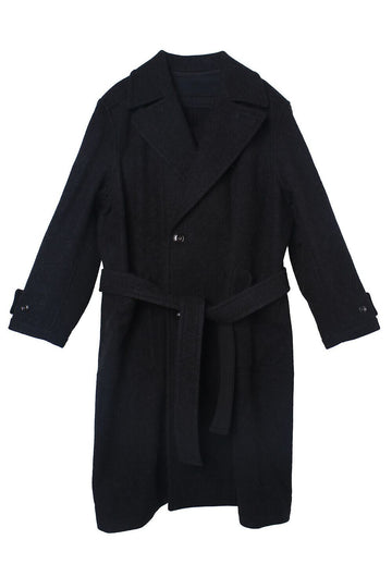 LEMAIRE Schwarzer Woll- und Alpakahaarweicher Mantel CO1135 LF504 BK999 146351864 [P]