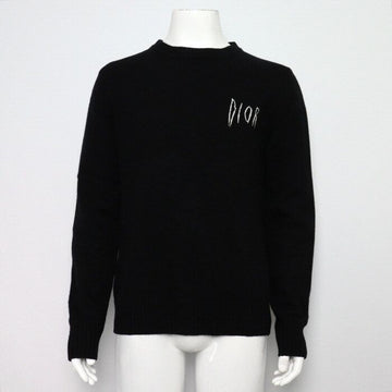 Dior Black Cashmere Wool Blend Animal Embroidery Men's Knit T-Shirt 943M668CT053 x Raymond Pettibon 159003760 [P]