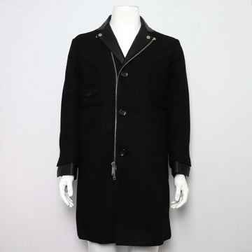 DSQUARED2 S75AA0128 ブラック ビスコース混紡 メンズ ロング コート ジャケット aa65832 159003845 [P]