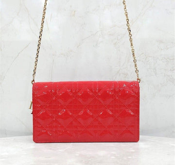 Dior New Red Patent Pouch Chain Shoulder Bag S0204OVRB 147639653 [P]