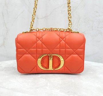 DIOR Karo Bag Klein Orange mit Goldakzenten 137832578 [P]