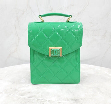 CHANEL Neuwaren Grün Lack Klein Taschen AS4180 121127989 [P]