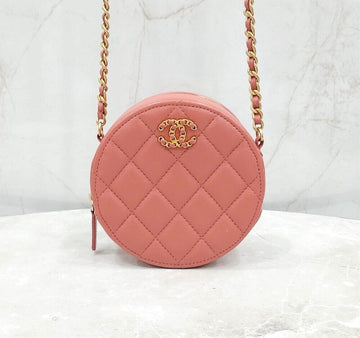 CHANEL 19 Pink Chain Tambourine Mini Bag AP0725 123523611 [P]
