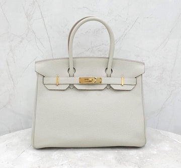 Hermes Birkin 30 Togo Pearlgris Gold Hardware Y Stamp 140784120 [P]