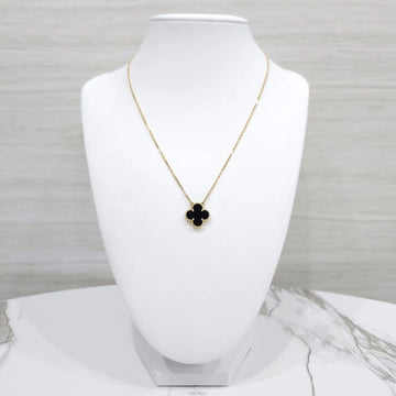VAN CLEEF & ARPELS 18k Vintage Alhambra Necklace Onyx 18K Gelbgold 159005238 [P]