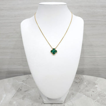 VAN CLEEF & ARPELS マラカイト ヴィンテージ アルハンブラ ネックレス 18Kイエローゴールド VCARO9VA00 159005281 [P]