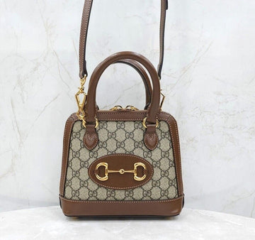 GUCCI 1955 ミニ トップハンドル ショルダーバッグ ブラウン 640716 150626738 [P]