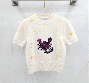 DIOR Zodiac Pixel Sweater Kurzarm 117789032 [P]