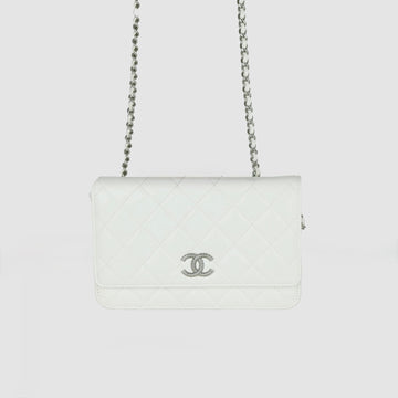 CHANEL Lambskin Chain Wallet WOC Crossbody 14966 159012688 [P]