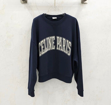 CELINE ネイビー ロゴ オーバーサイズ マンツーマン 2Y64G510Z 144357683 [P]
