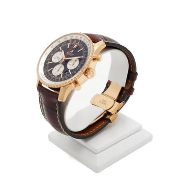 BREITLING RB0121211B1P1 18k Gold Navi-Timer B01 Chronograph 43MM Lederarmband Herren Uhr 159019680 [P]