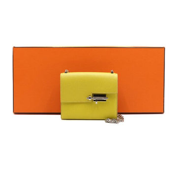 HERMES カラー ベル シャン VERROU ミニ シルバーチェーン レディース クロスバッグ 兼 ショルダーバッグ aa66576 159019777 [P]