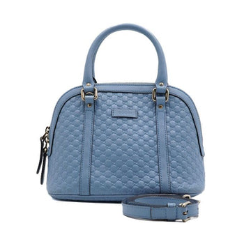 GUCCI ブルー GGマイクロ シマ ミニドーム トートバッグ＆ショルダーバッグ クロスバッグ 449654 159019801 [P]