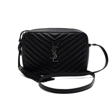 Saint Laurent Black Leather Quilted Monogram Logo Camera Shoulder Bag AA66589 159019851 [P]