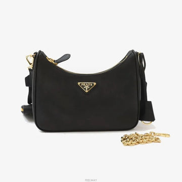 Prada Re-Edition 2005 Saffiano Hobo Bag Black 9586843233 159020825 [P]