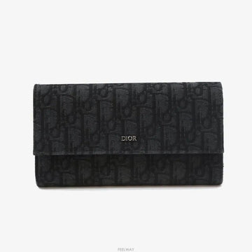 Dior Flap Long Wallet Oblique Black 9586836038 159021662 [P]