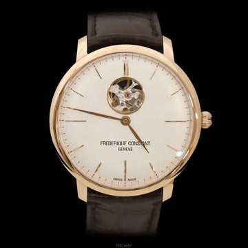 FREDRIQUE CONSTANT スリムライン ハートビート ローズゴールド 自動巻き レザー バンド 40MM 9576198618 159022288 [P]