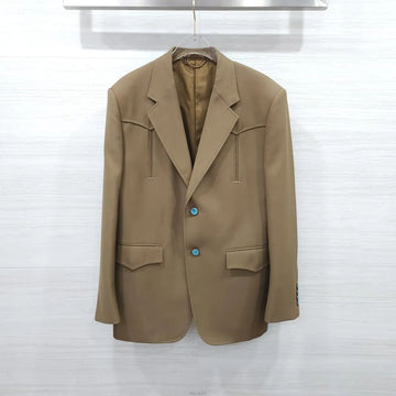 LOUIS VUITTON Einreihiger Wollmantel 1AFWNI 157524980 [P]