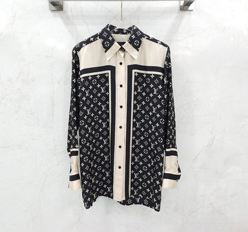 Louis Vuitton Monogram Silk Blouse Shirt 155797235 [P]