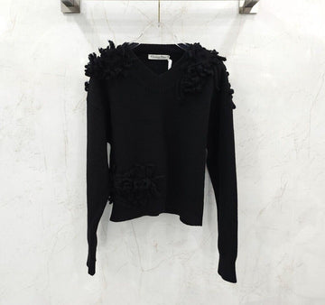 Dior Cashmere Sweater Knit with Black Flowers 155797324 [P]