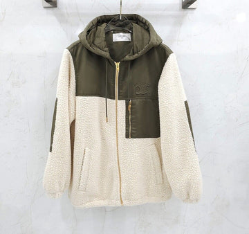 CELINE Kaschmirmantel mit Fleecefell-Effekt Khaki RV0EU536S 147371566 [P]