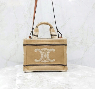 CELINE スモール カバス タイムトリオンフ テキスタイル ベージュ 199162EGH 154751024 [P]