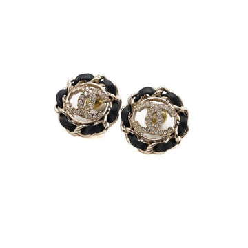 CHANEL 24シーズン AB8297 CC クリスタルラムスキン ストラスイヤリング aa66483 159073524 [P]