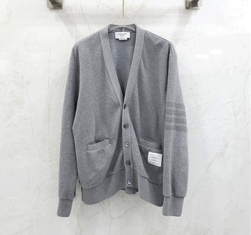 Thom Browne 4-Bar V-Neck Cotton Cardigan MJT51A 138386403 [P]