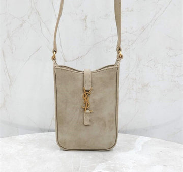 Saint Laurent LE5A7 Vertical Suede Pouch Crossbody Bag 735214 141889759 [P]