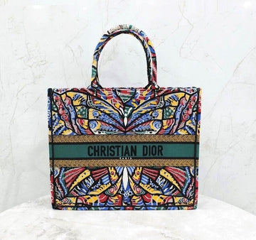 Dior Butterfly Multi-Color Canvas Book Tote Bag Large M1286ZTZF 141632843 [P]