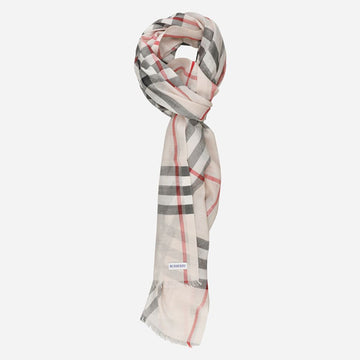 BURBERRY Check Woll-Seiden-Schal in Stein 159083559 [P]
