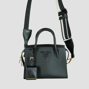 PRADA Saffiano Monochrome Tote Bag Crossbody 1BA269 14978 159088680 [P]
